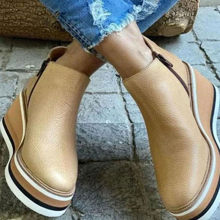 Ella | Women's Platform Wedge Winter Chelsea Boots