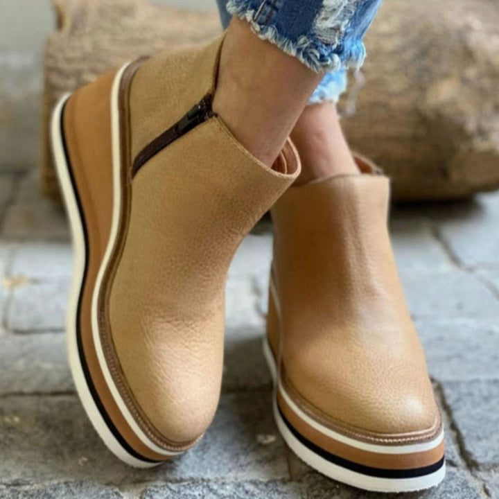 Ella | Women's Platform Wedge Winter Chelsea Boots