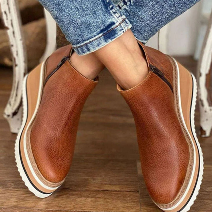Ella | Women's Platform Wedge Winter Chelsea Boots