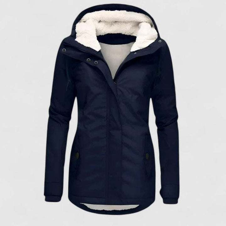 Cajaena | Women Hooded Sherpa Jacket