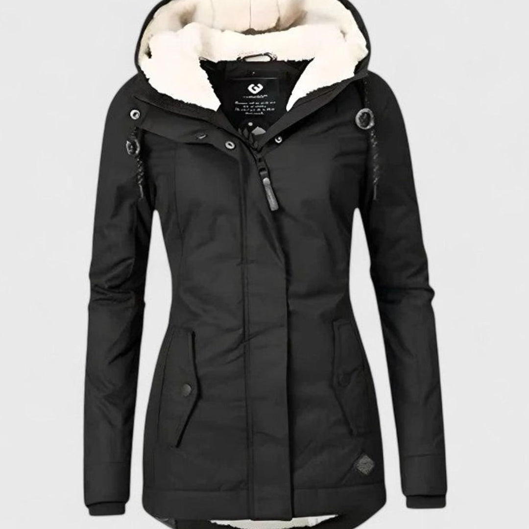 Cajaena | Women Hooded Sherpa Jacket