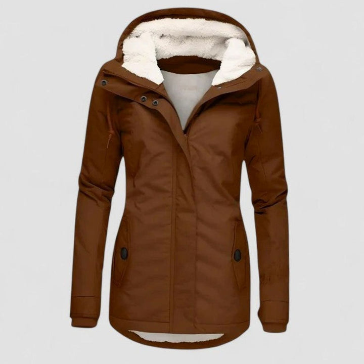 Cajaena | Women Hooded Sherpa Jacket