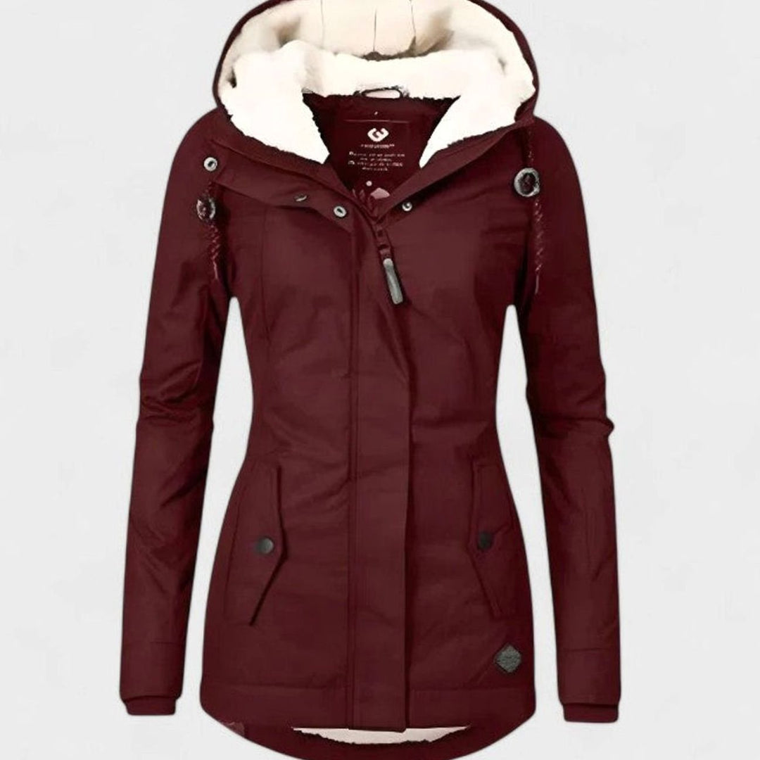 Cajaena | Women Hooded Sherpa Jacket