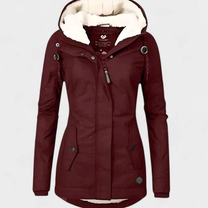 Cajaena | Women Hooded Sherpa Jacket