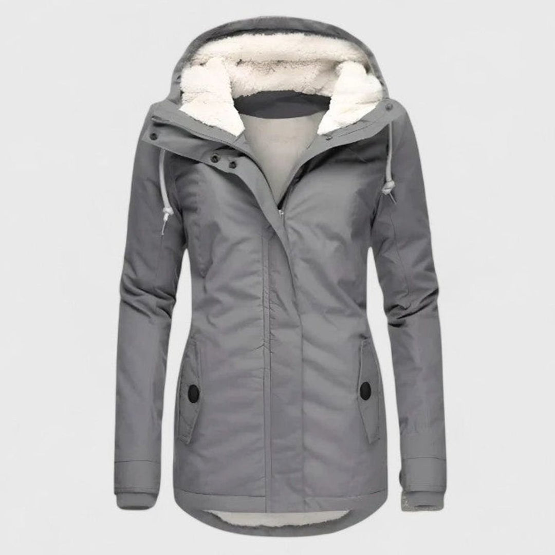 Cajaena | Women Hooded Sherpa Jacket