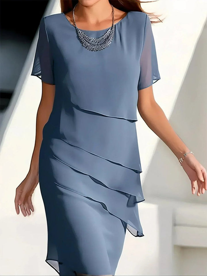 Felicity | Women's Cocktail Tiered Chiffon Dress