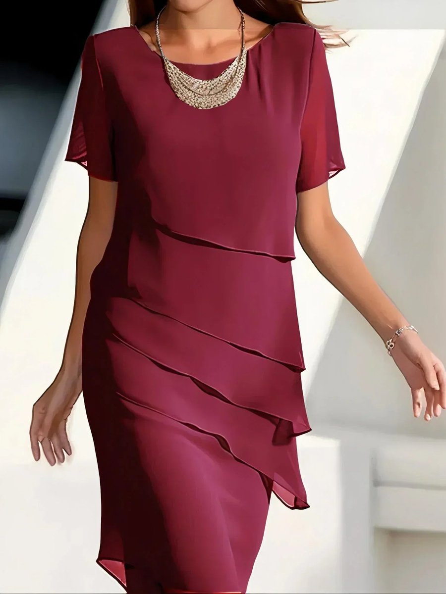 Felicity | Women's Cocktail Tiered Chiffon Dress