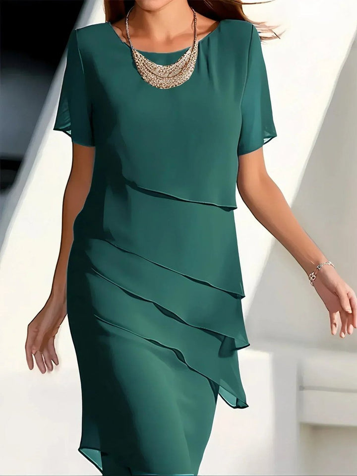 Felicity | Women's Cocktail Tiered Chiffon Dress
