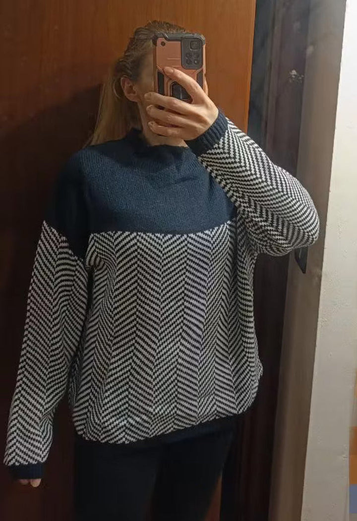 Kathryn | Women's Cable Knit High Neck Casual Turtleneck Sweater