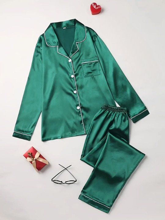 Bianca | Women's Pajama Set in Satin with Elastic Waist