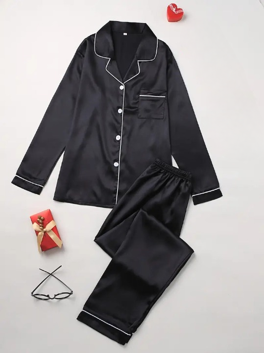 Bianca | Women's Pajama Set in Satin with Elastic Waist