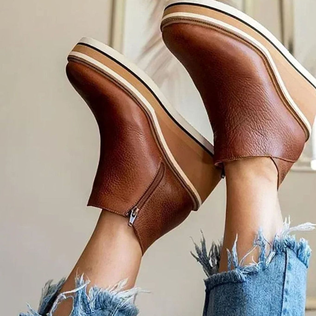 Penelope | Women's Wedge Platform Slip On Chelsea Boots