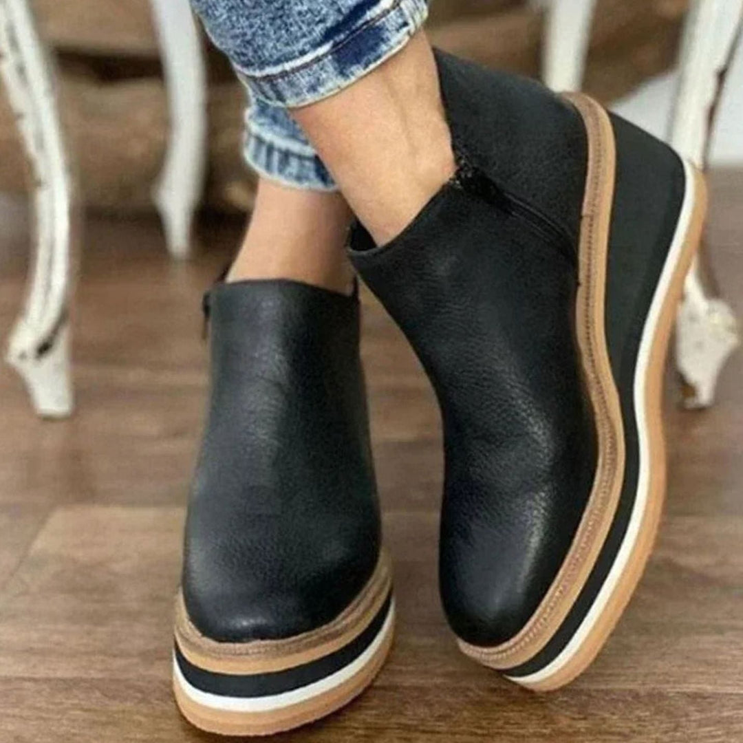 Penelope | Women's Wedge Platform Slip On Chelsea Boots