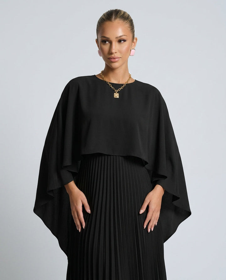 Bertille | Women Cape Overlay Wedding Guest Dress